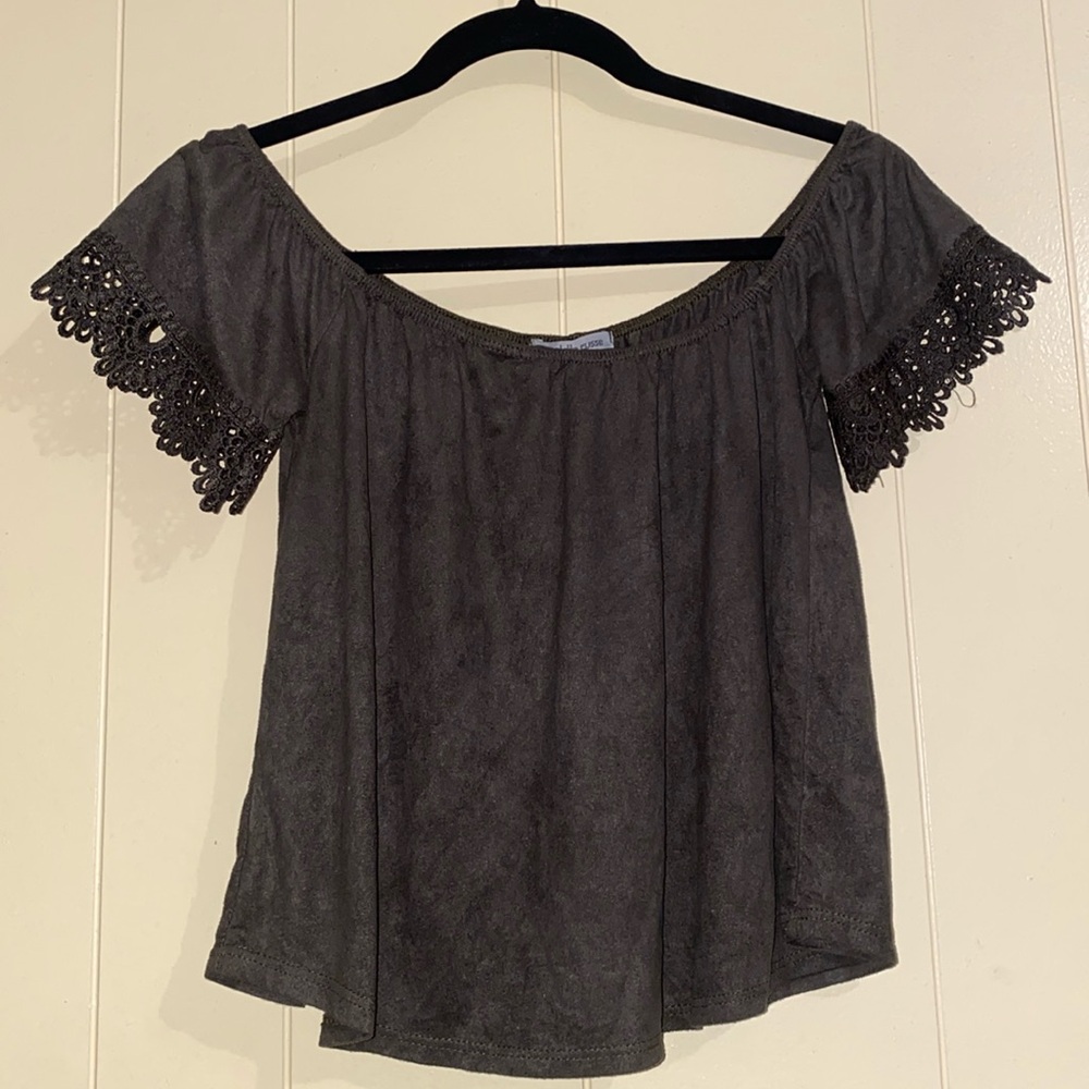 Off the Shoulder Velvet Top